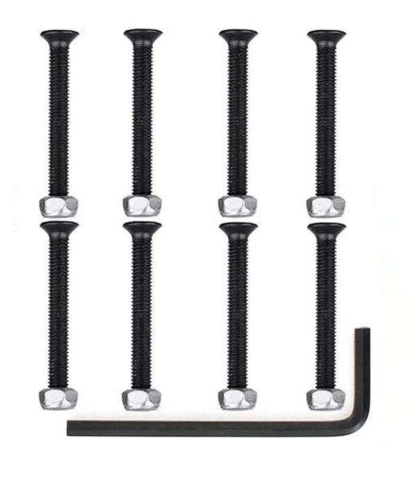 Parafuso De Base Dos Trucks - 4cm Porca 10 Com Chave Allen